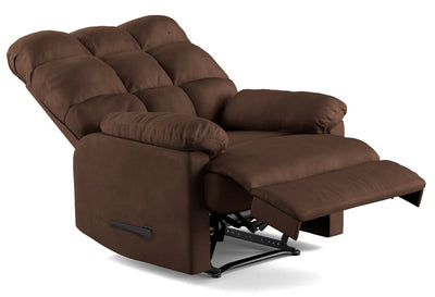 Homesvale Mainstays Wall Hugger Recliner, Dark Brown Microfiber!! NEW AND ASSEMBLED!!