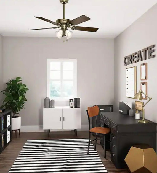 Hunter Studio Series 52 in. Indoor Brushed Nickel Ceiling Fan with Light Kit- NEW IN BOX!!!