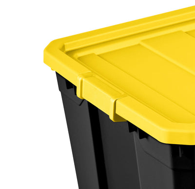 Sterilite Plastic 50 Gallon Stacker Tote, Yellow Lily Single**New**