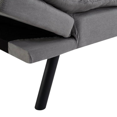 !!REDUCED!! Mainstays Memory Foam Futon, Gray Faux Suede- NEW AND ASSEMBLED!!!
