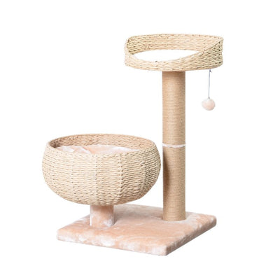 Shop PetPals Cozy V2 Beige 2-Level Cat Tree Size 18″ x 18″ x 29″ Assembled Product Height- new in the box