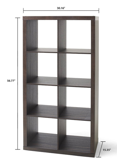 Better Homes & Gardens 8-Cube Storage Organizer, Tobacco Oak!! NEW IN BOX!!