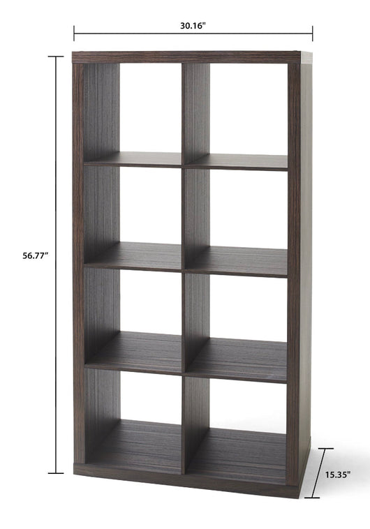 Better Homes & Gardens 8-Cube Storage Organizer, Tobacco Oak!! NEW IN BOX!!