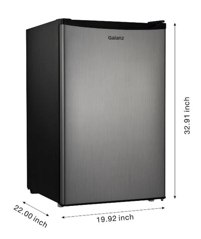Galanz 4.3 Cu ft Single Door Mini Fridge!! NEW OUT OF BOX(MINOR DENTS FROM SHIPPING, TESTED WORKS GREAT)!!