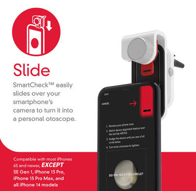 SmartCheck Digital Ear Scope from Children's Tylenol, Otoscope with Light for iPhone, Share Recordings of Your Child’s Eardrum with Your Doctor from Home, 1 Otoscope Clamp, 12 Specula Tips- NEW IN BOX!!!!