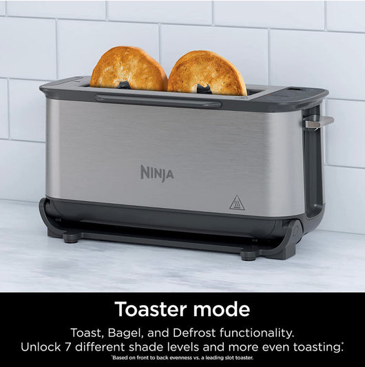 Ninja Foodi 2-in-1 Flip Toaster, 2-Slice Capacity, Compact Toaster Oven, Stainless Steel!! NEW IN BOX!!
