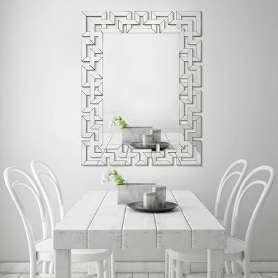 Empire Art Direct Elegant Beveled Geometry Decorative Wall Mirror, 31" x 40", Ready to Hang**New**