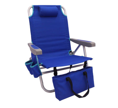 2-Pack Mainstays Reclining Beach & Event Backpack Chair with Cooler Bag Blue- NEW!!!