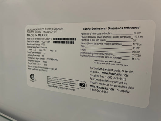 Frigidaire  Gallery 27.8-cu ft French Door Refrigerator with Dual Ice Maker (Smudge-proof Stainless Steel) ENERGY STAR/ new / scratch and dent unit -