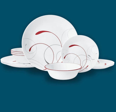 Corelle® Splendor, White and Red, 12 Piece, Dinnerware Set- NEW IN BOX!!!