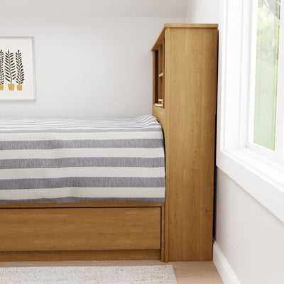 Rest Haven Wood 4 Section Storage Headboard, Twin, Natural**New in box**