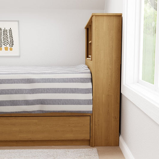 Rest Haven Wood 4 Section Storage Headboard, Twin, Natural**New in box**