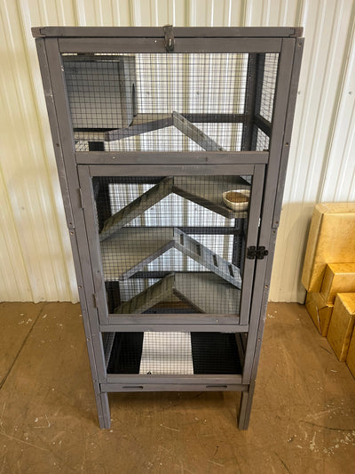 Aivituvin AIR38 5 Level Wooden Small Pet Cage- NEW AND ASSEMBLED!!! (Minor chips from shipping)