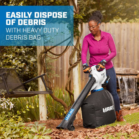 HART 40-Volt Cordless Leaf Vacuum Kit, (1) 4.0Ah Lithium-Ion Battery- used - works great