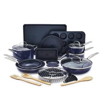 Blue Diamond Cookware 20pc Set, Blue**New In box**