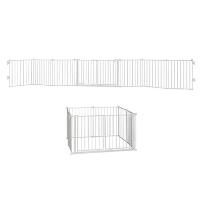 Regalo 192 inch Wide Double Door Super Wide Baby Gate and 8-Panel Play Yard, White, 4-in-1**New in box**