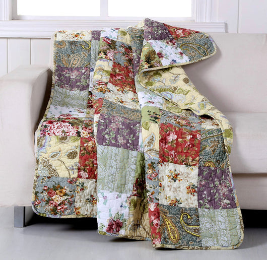Greenland Home Blooming Prairie Throw Blanket, Full, Multi- NEW IN BAG!!!