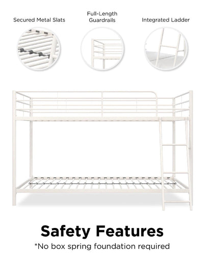 Mainstays Small Space Twin Over Twin Junior Bunk Bed, White!! NEW IN BOX!!!