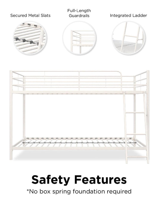 Mainstays Small Space Twin Over Twin Junior Bunk Bed, White!! NEW IN BOX!!!