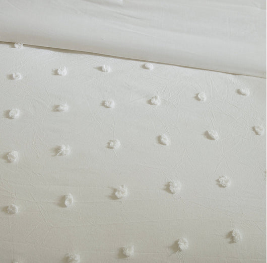 Home Essence Apartment Kay Cotton Jacquard Comforter Set, Ivory, King/Cal King- NEW IN BAG!!!!