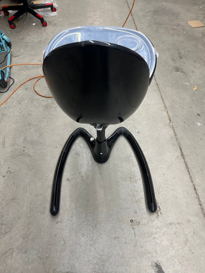 Hot Mom Baby High Chair with 360°Rotate Function,Adjustable Seat Height/Angle Eating Chair,Black- NEW AND ASSEMBLED! (Foot rest is cracked from shipping but otherwise item is perfect)