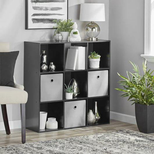 Mainstays 9-Cube Storage Organizer, Black**New in box**