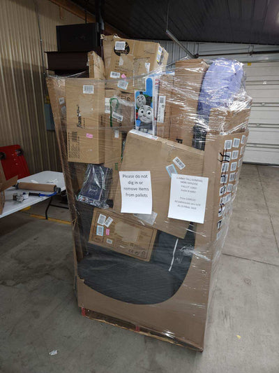Jumbo huge liquidation pallet- over 7 ft tall ! Pallet number 4950