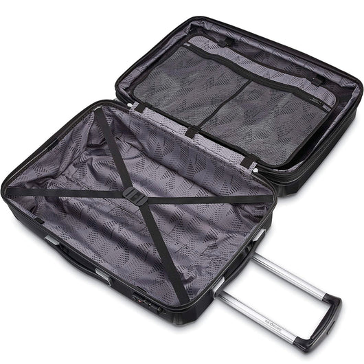 Samsonite Winfield 3 DLX Hardside Expandable Luggage with Spinners, Checked-Medium 25-Inch, Black!! NEW OUT OF BOX(DAMAGED FROM SHIPPING)!!