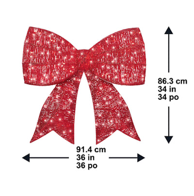 Red Bow with Twinkling LED Lights**New in box**