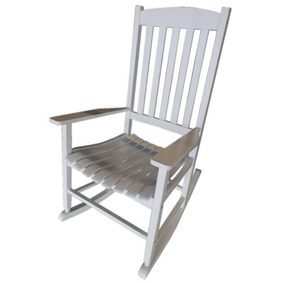 Mainstays Outdoor Wood Porch Rocking Chair, White Color, Weather Resistant Finish!! NEW AND ASSEMBLED(ONE SINGLE CHAIR)!!