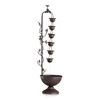 Alpine Corporation Hanging 6-Cup Tiered Floor Fountain, Bronze**New in Box**