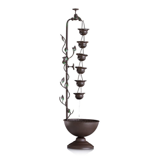 Alpine Corporation Hanging 6-Cup Tiered Floor Fountain, Bronze**New in Box**