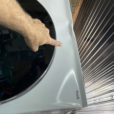 Front Load Washer and 7.4 cu. ft. Dryer!  WHITE FINISH  -Brand new never used, scratch and dent unit - , photos shown - GAS DRYER!