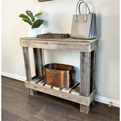 Woven Paths Del Hutson Designs Reclaimed Wood Sofa Table, Natural**New in box**
