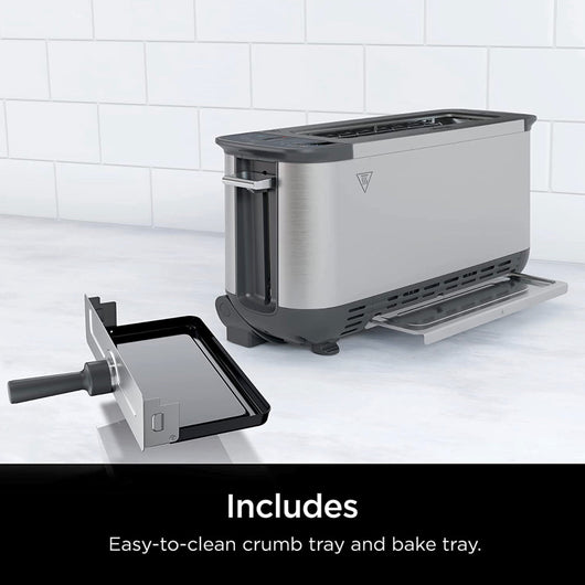 Ninja Foodi 2-in-1 Flip Toaster, 2-Slice Capacity, Compact Toaster Oven, Stainless Steel!! NEW IN BOX!!