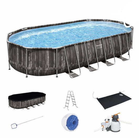 Bestway Swimming pool Power Steel 22’ x 12’ x 48’’ Above Ground Oval Pool Set!! NEW IN BOX!!