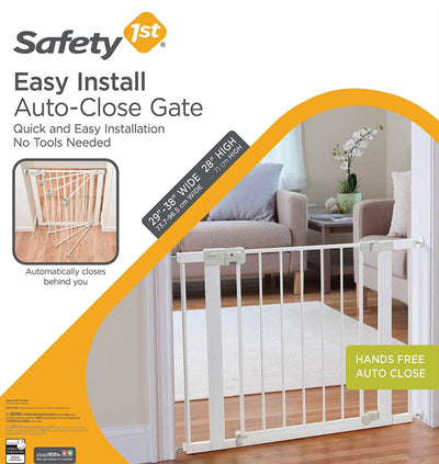 Safety 1st Easy Install Auto-Close Baby Gate with Pressure Mount Fastening, Grey- NEW IN BOX!!!!