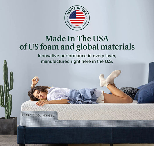 ZINUS 10 Inch Ultra Cooling Gel Memory Foam Mattress / Cool-to-Touch Soft Knit Cover / Pressure Relieving / CertiPUR-US Certified / Bed-in-a-Box / All-New / Made in USA, Full- NEW IN BOX!!!