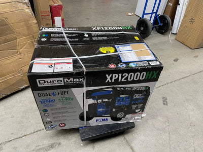 DuroMax XP12000HX Dual Fuel Portable Generator-12000 Watt Gas or Propane Powered Electric Start w/CO Alert, 50 State Approved, Blue- new in box