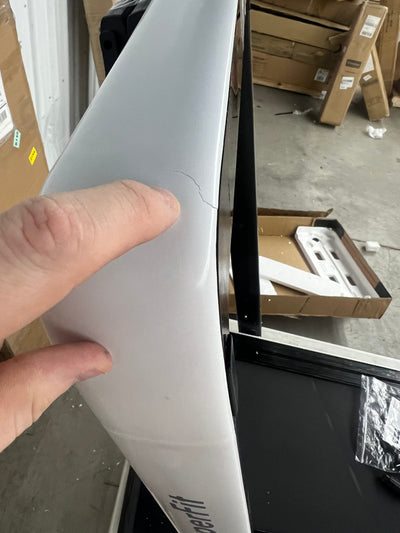 SuperFit 2.25HP 2 in 1 Dual Display Folding Treadmill Jogging Machine W/APP Control White- NEW OUT OF BOX!!! (Minor crack/scratch from shipping)