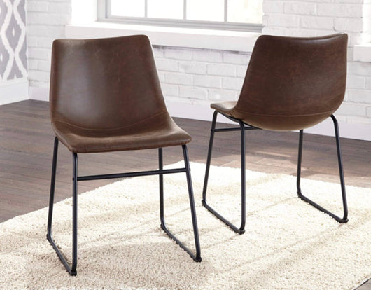 REDUCED!!! Signature Design by Ashley Mid Century Centiar Dining Bucket Chair Set of 2, Black and Brown- NEW IN BOX!!!