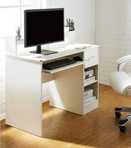 Rockpoint Kora Computer Desk with Keyboard Tray, White!! NEW IN BOX!!