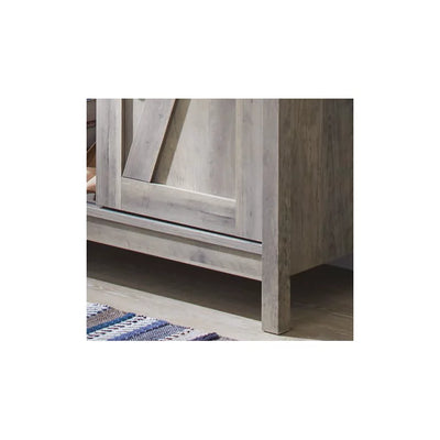 Better Homes & Gardens Modern Farmhouse Accent Storage Cabinet, Rustic Gray Finish**New in Box**
