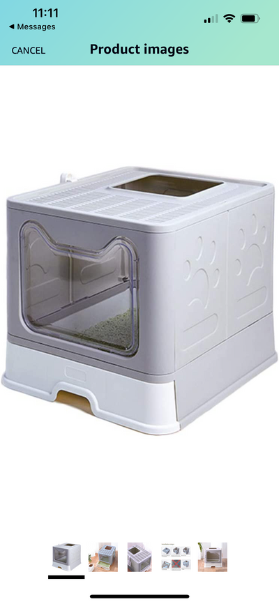 Meikuler Cat Litter Box Large Litter Pan for Cats Foldable Litter Boxes Comes with Cat Litter Scoop- NEW IN BOX!!!!