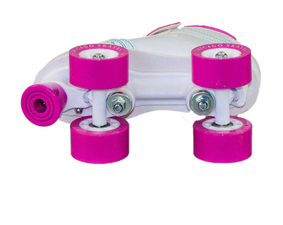 Chicago Girls' Quad Roller Skates CRS100 White/Pink/white girls size 5 (new in the box)