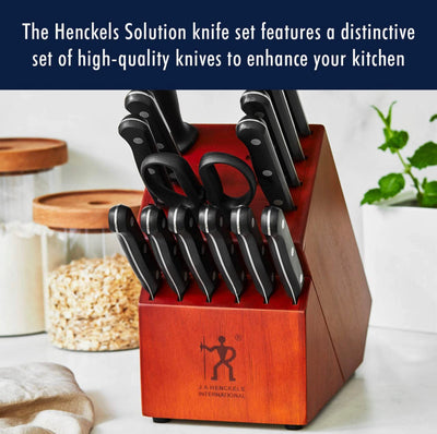 HENCKELS Solution Razor-Sharp 15-pc Knife Set, German Engineered Informed by 100+ Years of Mastery, Chefs Knife!! NEW OUT OF BOX!!