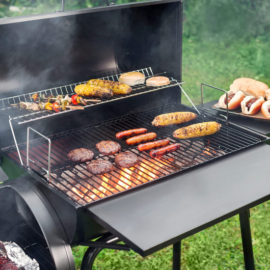 Royal Gourmet CC1830SC Charcoal Grill Offset Smoker with Cover, 811 Square Inches, Black, Outdoor Camping**New in box**