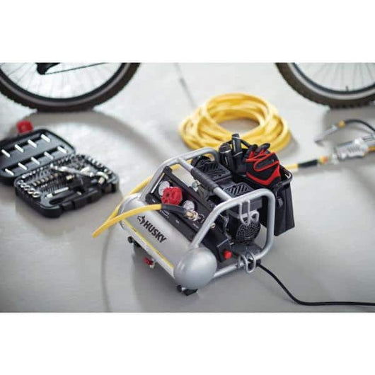 Husky 1 Gal. Portable Electric-Powered Silent Air Compressor- new - no box