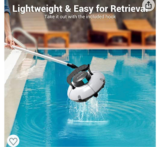 RENEWED AIPER Cordless Robotic Pool Cleaner, Pool Vacuum with Dual-Drive Motors, Self-Parking, Lightweight, Perfect for Above/In-Ground Flat Pools up to 35 Feet (Lasts 50 Mins)
