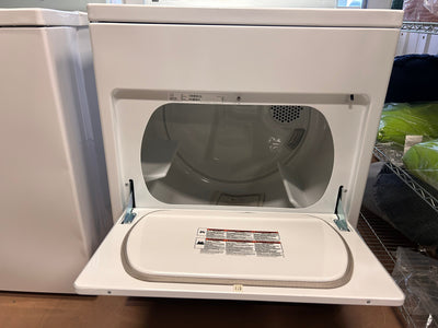 Kenmore Front Load Electric Dryer with Wrinkle Guard and 7.0 Cubic Ft. Total Capacity, White!  -Brand new never used but is dented from shipping, photos shown. (Front left edge is tape over to keep closed)